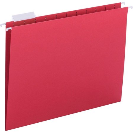 BUSINESS SOURCE File Folder, Hanging, 10-1/5"x13-3/10"x2-3/10", 25/BX, Red PK BSN03175